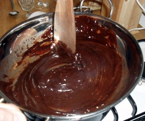 Mescolare il composto di cioccolato